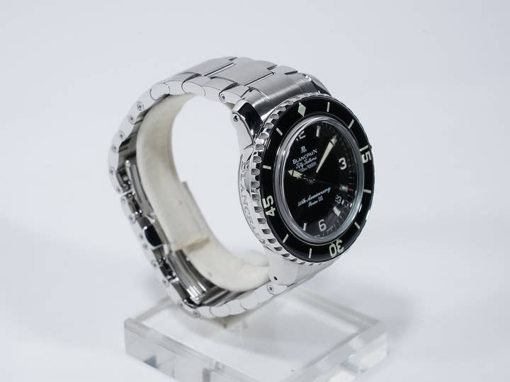 ブランパン フィフティ ファゾムス 50th Ref.2200A-1130-71 ステンレススチール ブラック文字盤 中古 wde5so3j