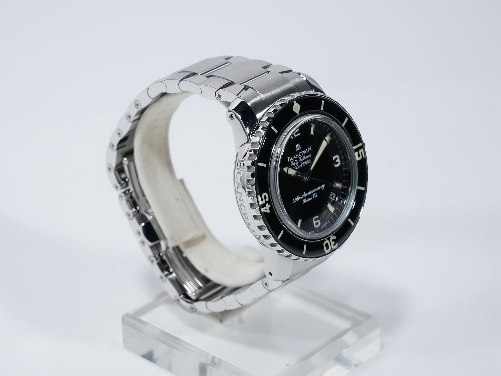 ブランパン フィフティ ファゾムス 50th Ref.2200A-1130-71 ステンレススチール ブラック文字盤 中古 wde5so3j