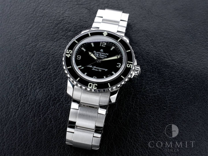 ブランパン フィフティ ファゾムス 50th Ref.2200A-1130-71 ステンレススチール ブラック文字盤 中古 wde5so3j