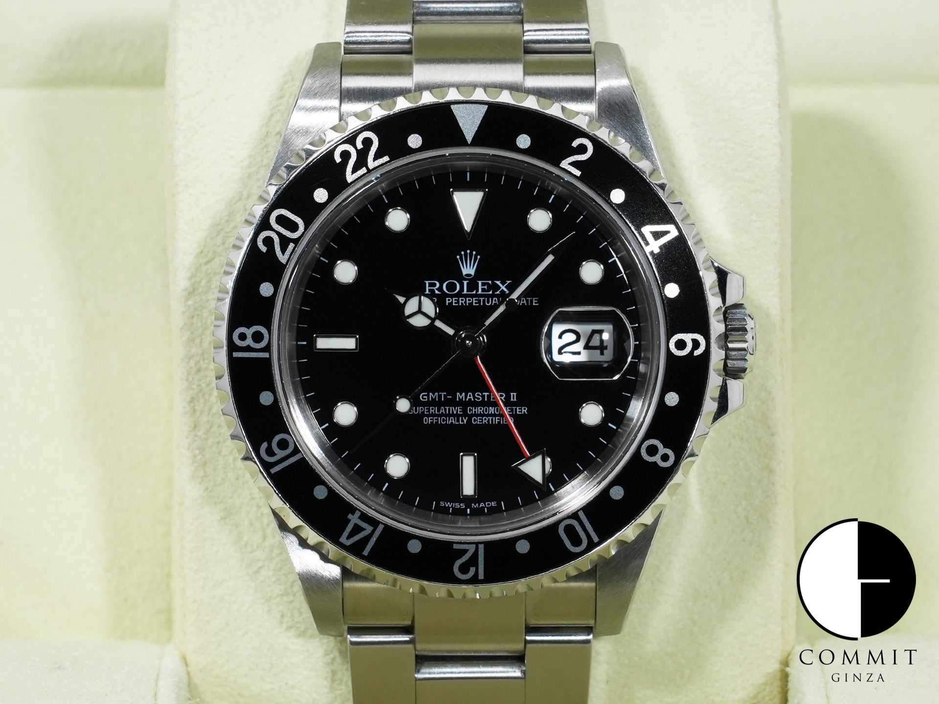 ロレックス GMTマスターII Ref.16710 ステンレススチール ブラック文字盤 オイスターブレスレット 美中古 rvv4r8o7