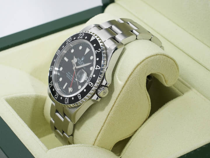 ロレックス GMTマスターII Ref.16710 ステンレススチール ブラック文字盤 オイスターブレスレット 美中古 rvv4r8o7