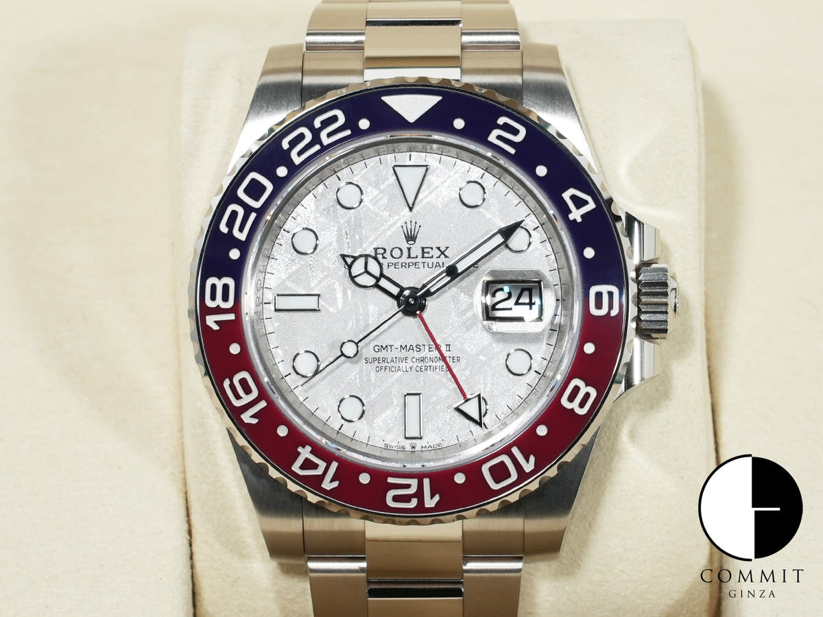 ロレックス GMTマスターII Ref.126719BLRO ホワイトゴールド メテオライト文字盤 オイスターブレスレット 未使用 i7wh7nez