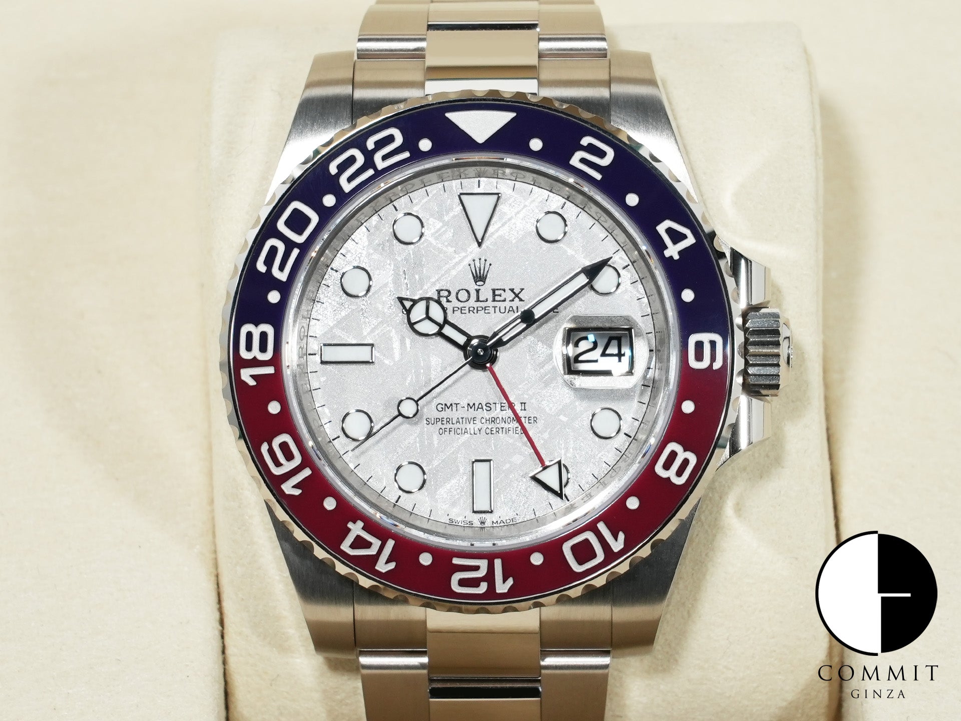 ロレックス GMTマスターII Ref.126719BLRO ホワイトゴールド メテオライト文字盤 オイスターブレスレット 未使用 i7wh7nez