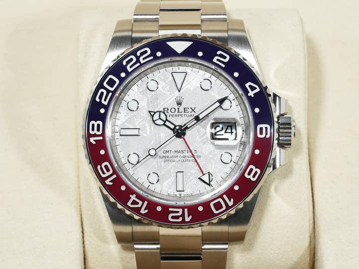 ロレックス GMTマスターII Ref.126719BLRO ホワイトゴールド メテオライト文字盤 オイスターブレスレット 未使用 i7wh7nez