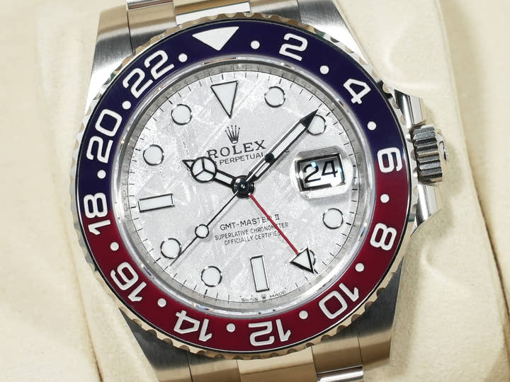 ロレックス GMTマスターII Ref.126719BLRO ホワイトゴールド メテオライト文字盤 オイスターブレスレット 未使用 i7wh7nez