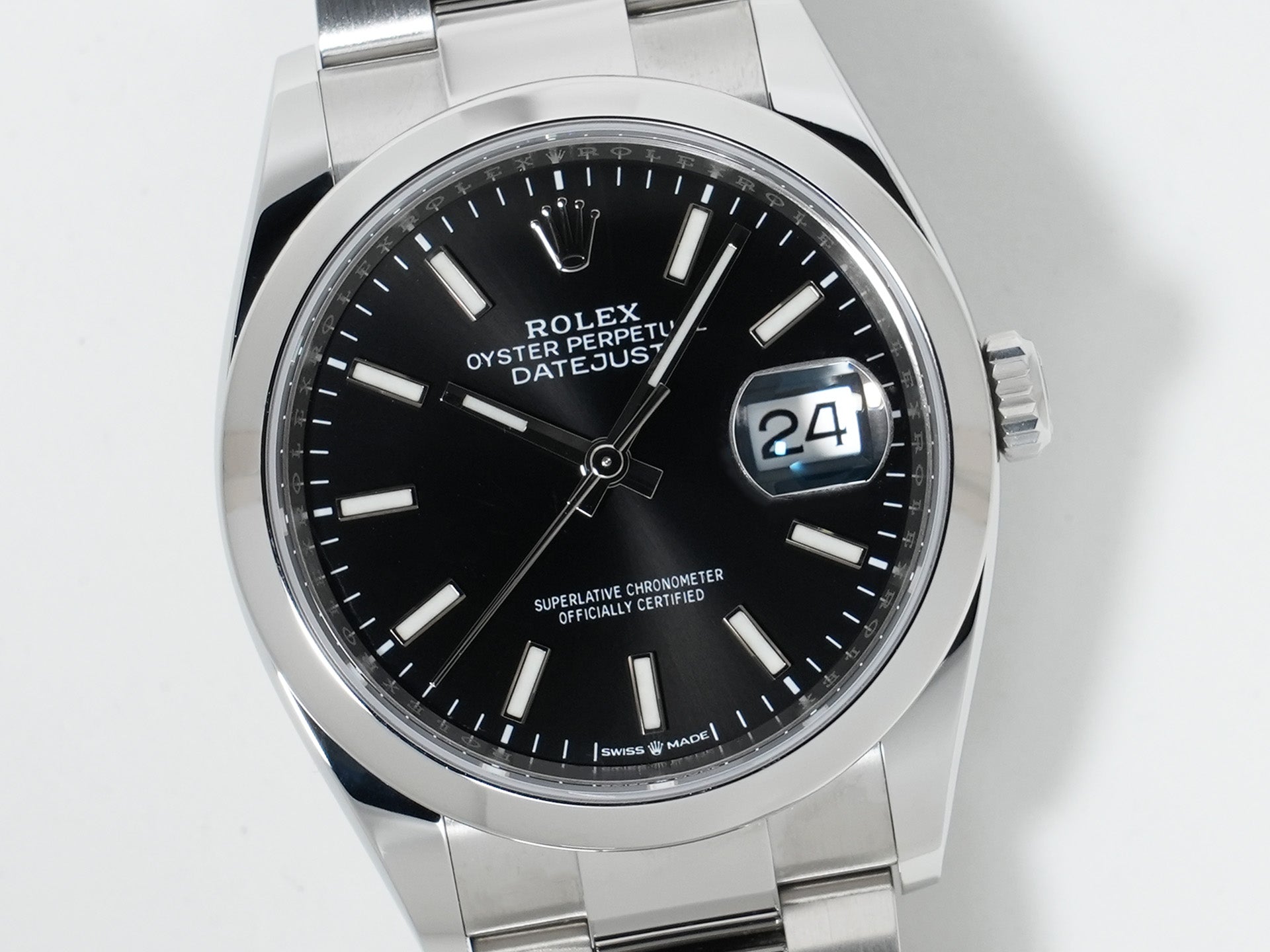 ロレックス デイトジャスト36 Ref.126200 ステンレススチール ブラック文字盤 オイスターブレスレット 美品 sf3jw2eo