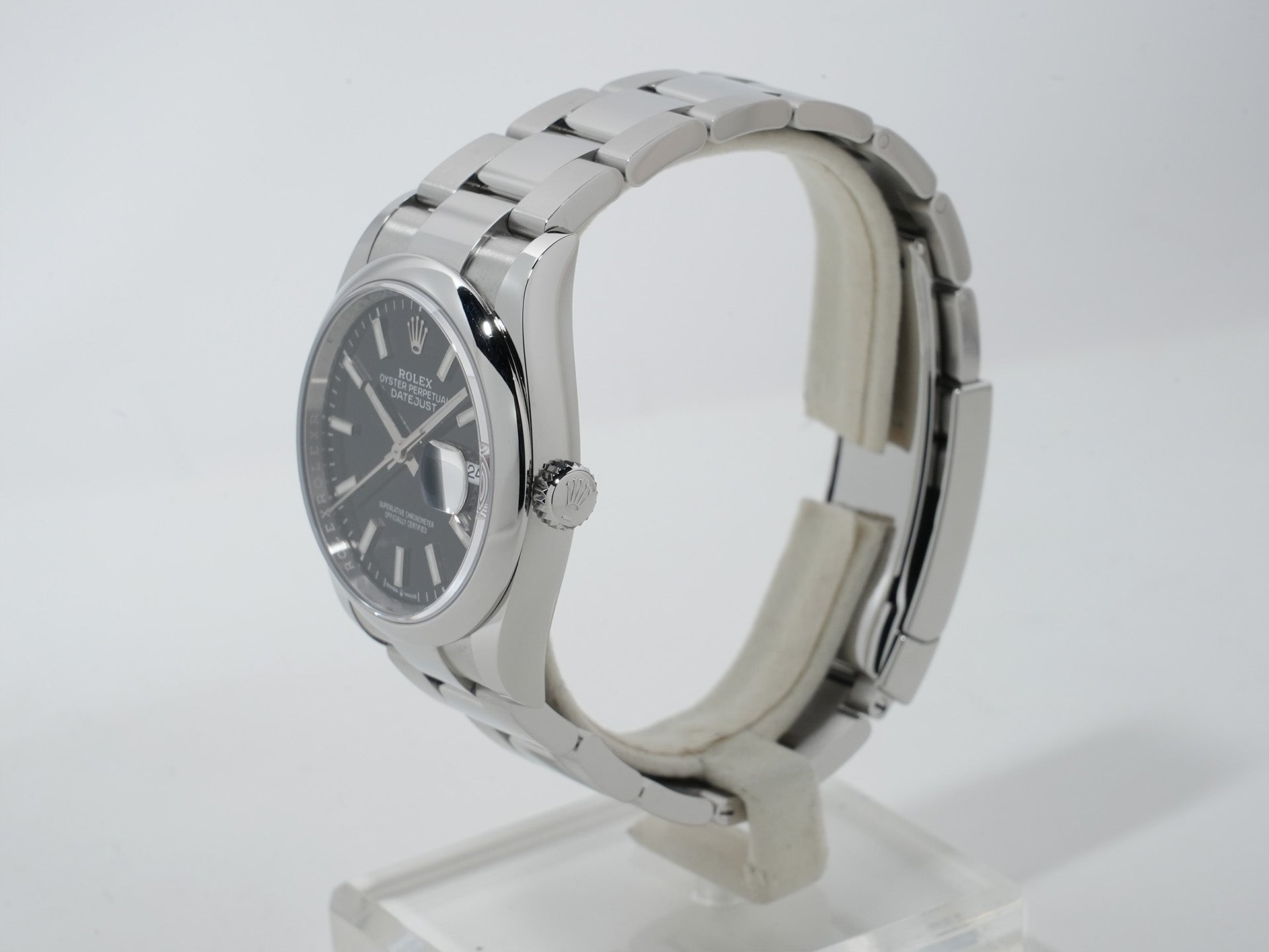 ロレックス デイトジャスト36 Ref.126200 ステンレススチール ブラック文字盤 オイスターブレスレット 美品 sf3jw2eo