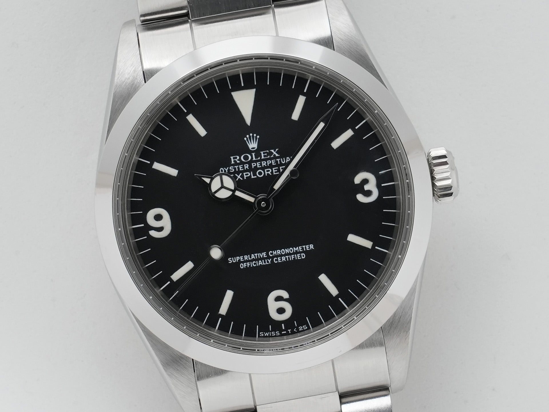 ロレックス エクスプローラーI Ref.1016 ステンレススチール ブラック文字盤 中古 tv8cfnfk