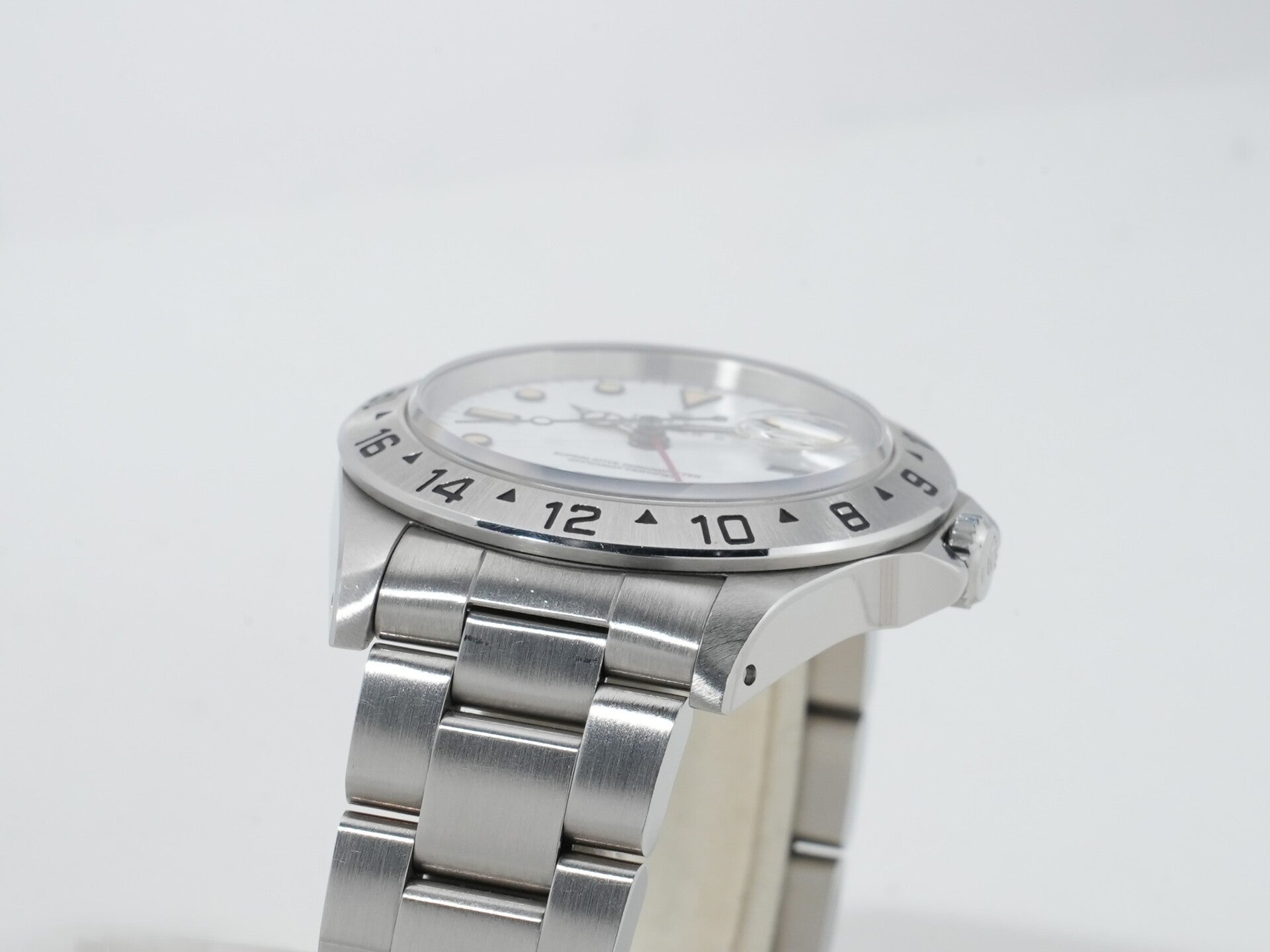 ロレックス エクスプローラーII Ref.16570 ステンレススチール ホワイト文字盤 オイスターブレスレット 中古 4a8ej2vv