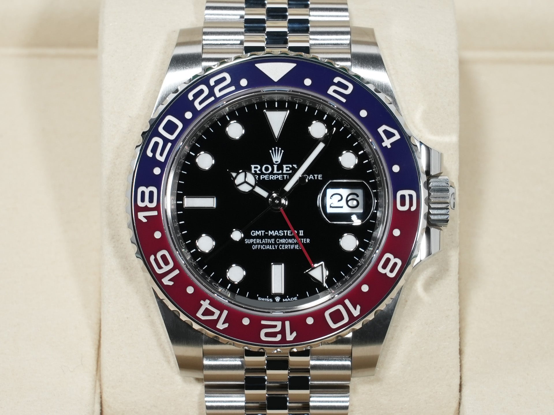 ロレックス GMTマスターII Ref.126710BLRO ステンレススチール ブラック文字盤 ジュビリーブレスレット 未使用 nwdqosh8