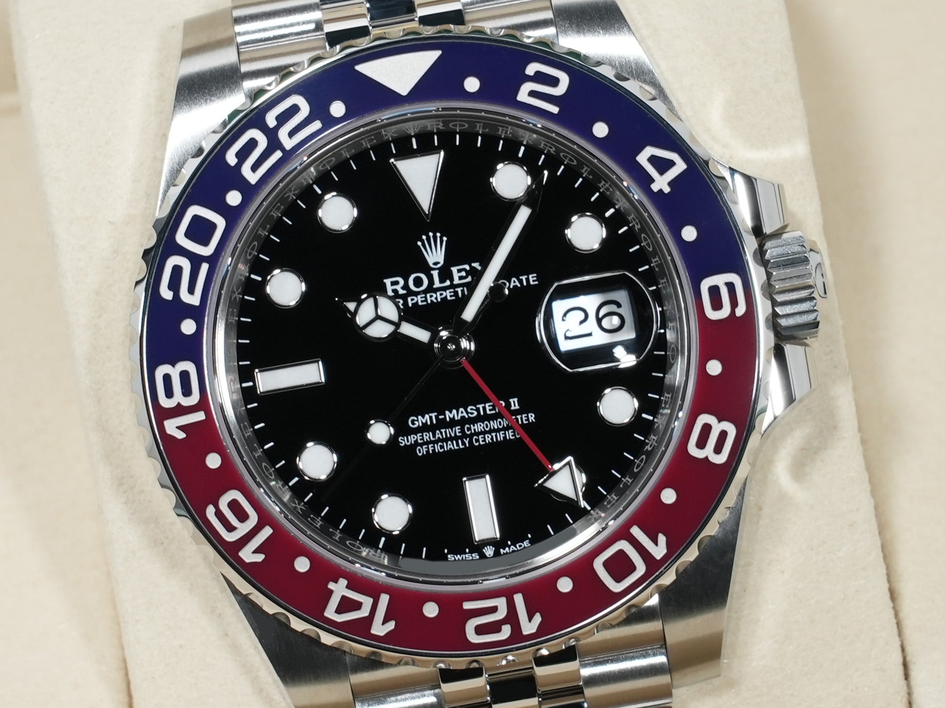 ロレックス GMTマスターII Ref.126710BLRO ステンレススチール ブラック文字盤 ジュビリーブレスレット 未使用 nwdqosh8