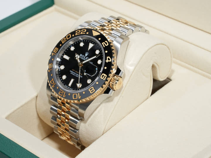 ロレックス GMTマスターII Ref.126713GRNR ステンレススチール/イエローゴールド ブラック文字盤 ジュビリーブレスレット 未使用 7mmd7vzn