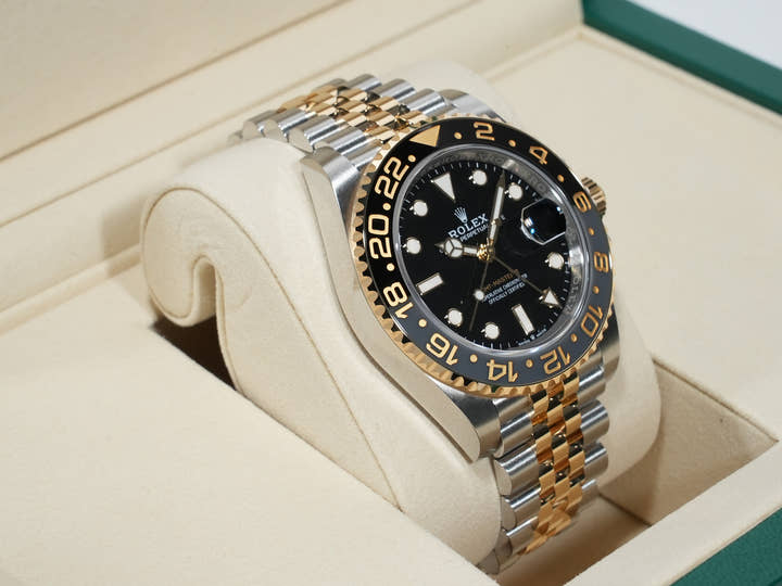 ロレックス GMTマスターII Ref.126713GRNR ステンレススチール/イエローゴールド ブラック文字盤 ジュビリーブレスレット 未使用 7mmd7vzn