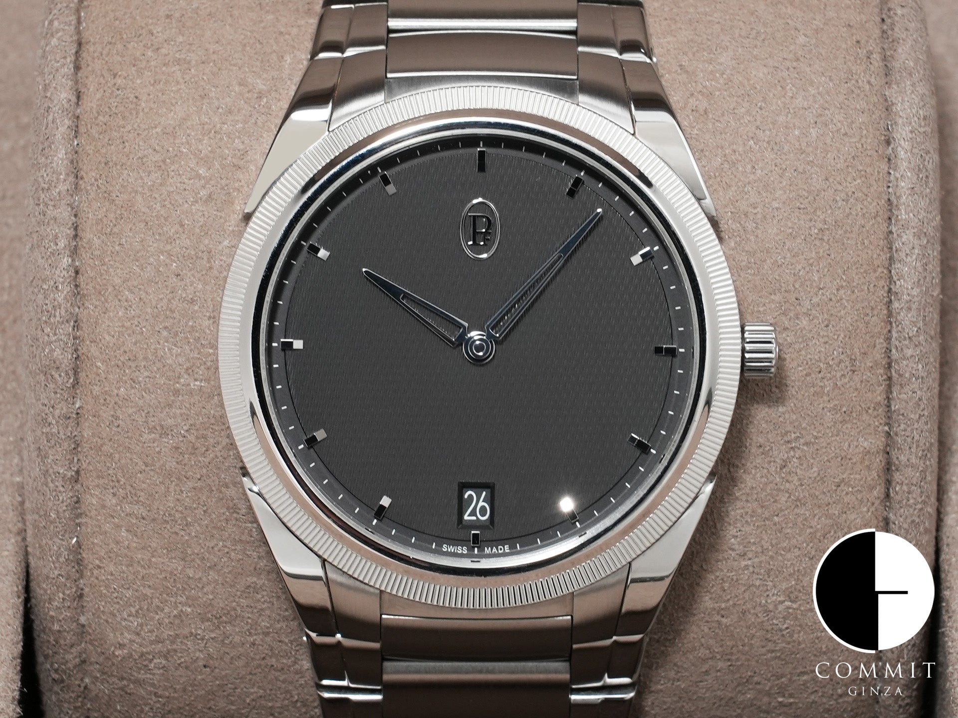 パルミジャーニフルリエ トンダ PF マイクロローター Ref.PFC914-1020001-100182 ステンレススチール グレー文字盤 中古 trj3jrkh