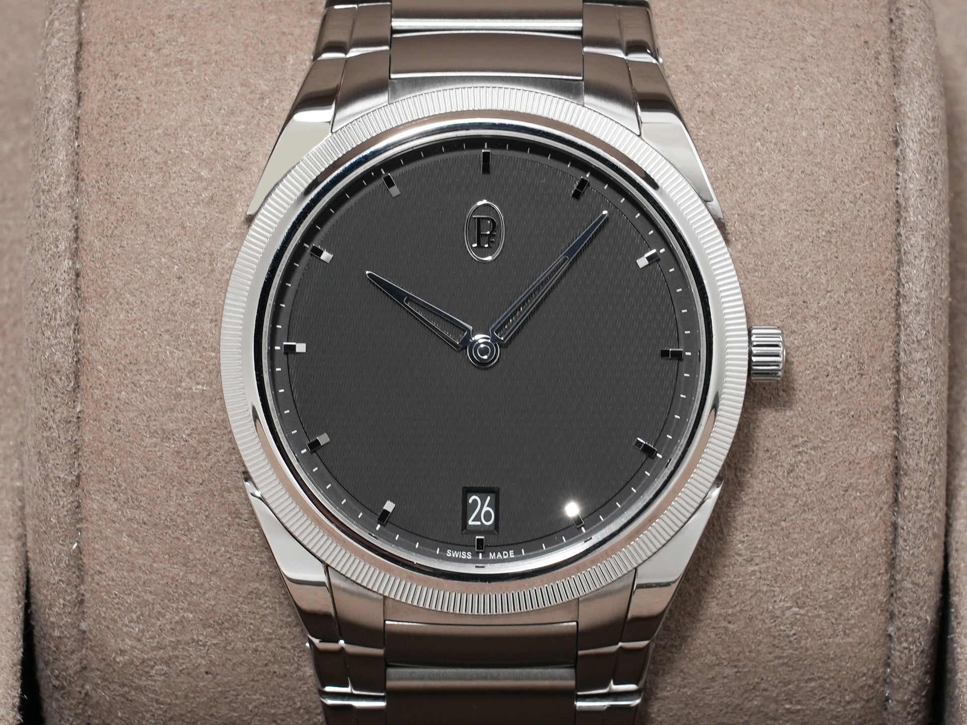 パルミジャーニフルリエ トンダ PF マイクロローター Ref.PFC914-1020001-100182 ステンレススチール グレー文字盤 中古 trj3jrkh