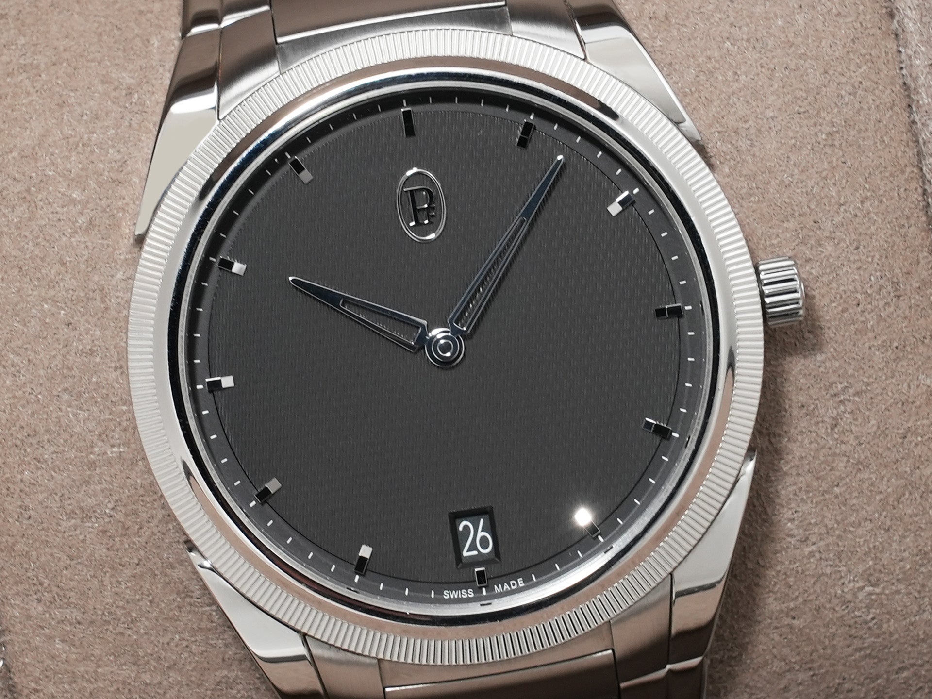 パルミジャーニフルリエ トンダ PF マイクロローター Ref.PFC914-1020001-100182 ステンレススチール グレー文字盤 中古 trj3jrkh