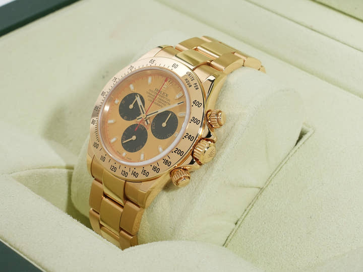 ロレックス デイトナ Ref.116528 イエローゴールド シャンパンxブラック文字盤 中古 87j9w3ei