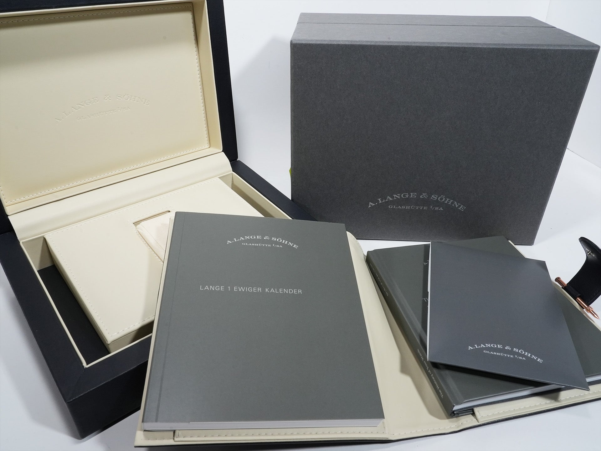 A.ランゲ＆ゾーネ ランゲ1 パーペチュアルカレンダー Ref.345.033E ピンクゴールド グレー文字盤 極美品 dnpy45sr