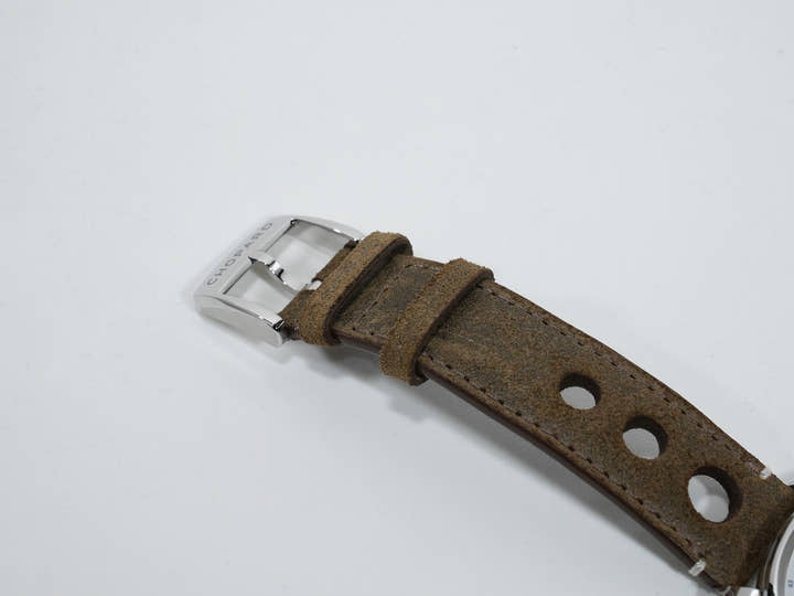 ショパール ミッレ ミリア クラシック クロノグラフ トリビュート トゥ サー・スターリング・モス Ref.168619-3012 ステンレススチール シルバー文字盤 極美品 t4usb4zp