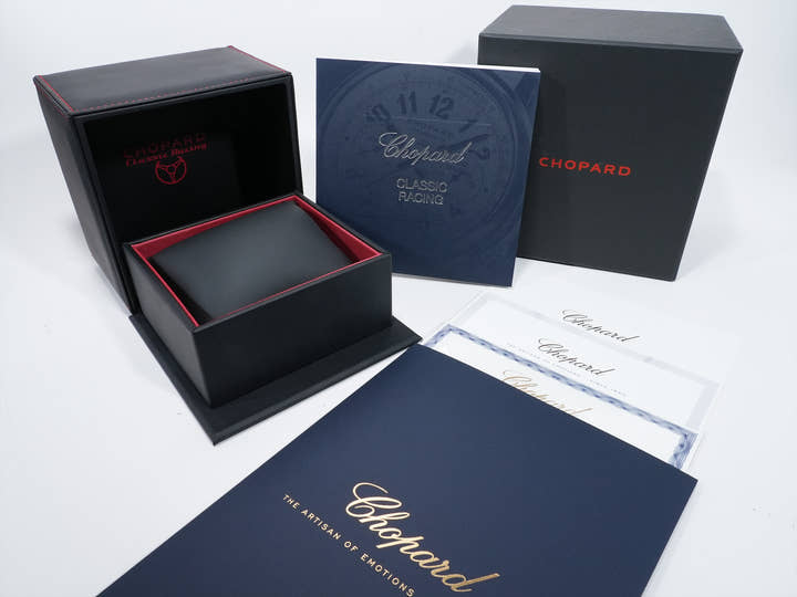 ショパール ミッレ ミリア クラシック クロノグラフ トリビュート トゥ サー・スターリング・モス Ref.168619-3012 ステンレススチール シルバー文字盤 極美品 t4usb4zp