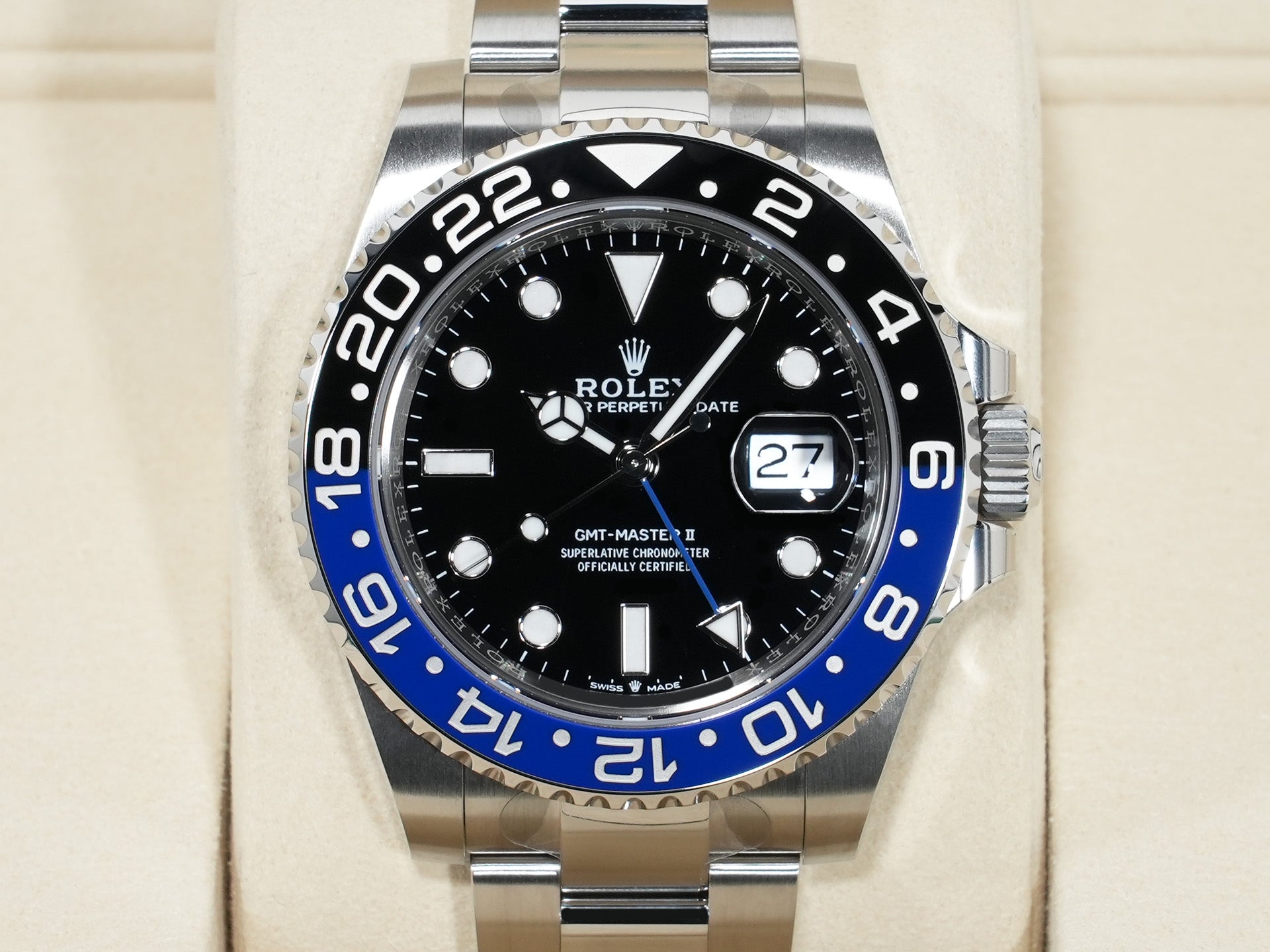 ロレックス GMTマスターII Ref.126710BLNR ステンレススチール ブラック文字盤 オイスターブレスレット 未使用 7io72o8c