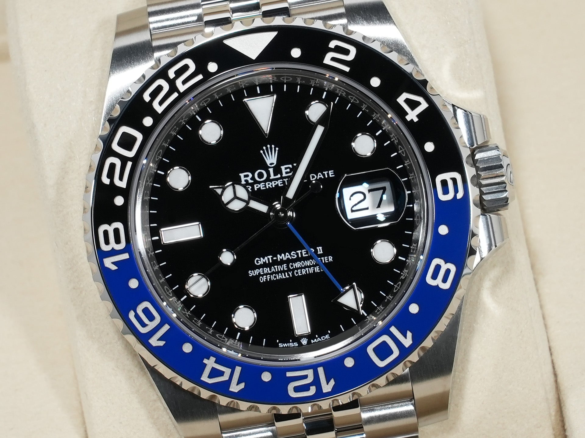 ロレックス GMTマスターII Ref.126710BLNR ステンレススチール ブラック文字盤 ジュビリーブレスレット 未使用 tdkaumqb