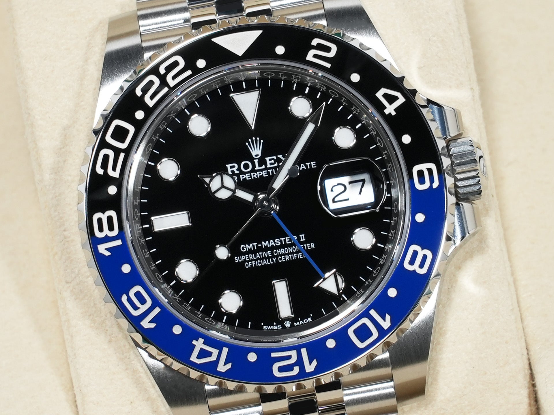 ロレックス GMTマスターII Ref.126710BLNR ステンレススチール ブラック文字盤 ジュビリーブレスレット 未使用 4vpyxhid