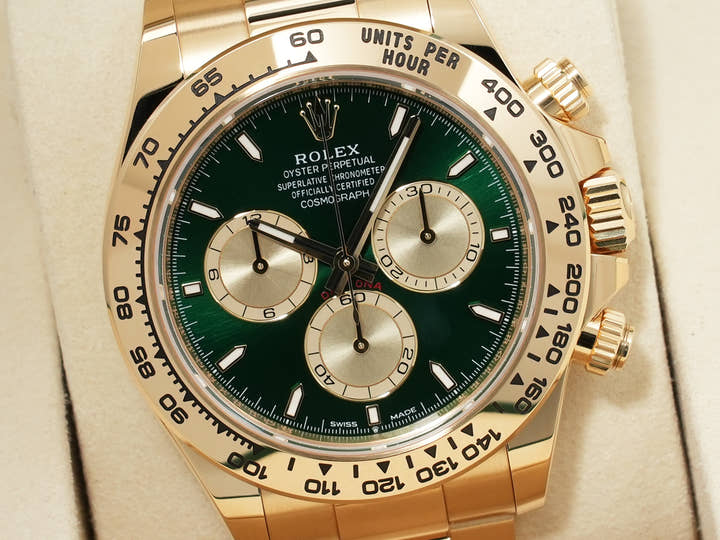 ロレックス デイトナ Ref.126508 イエローゴールド グリーン文字盤 未使用 y8bq48w6