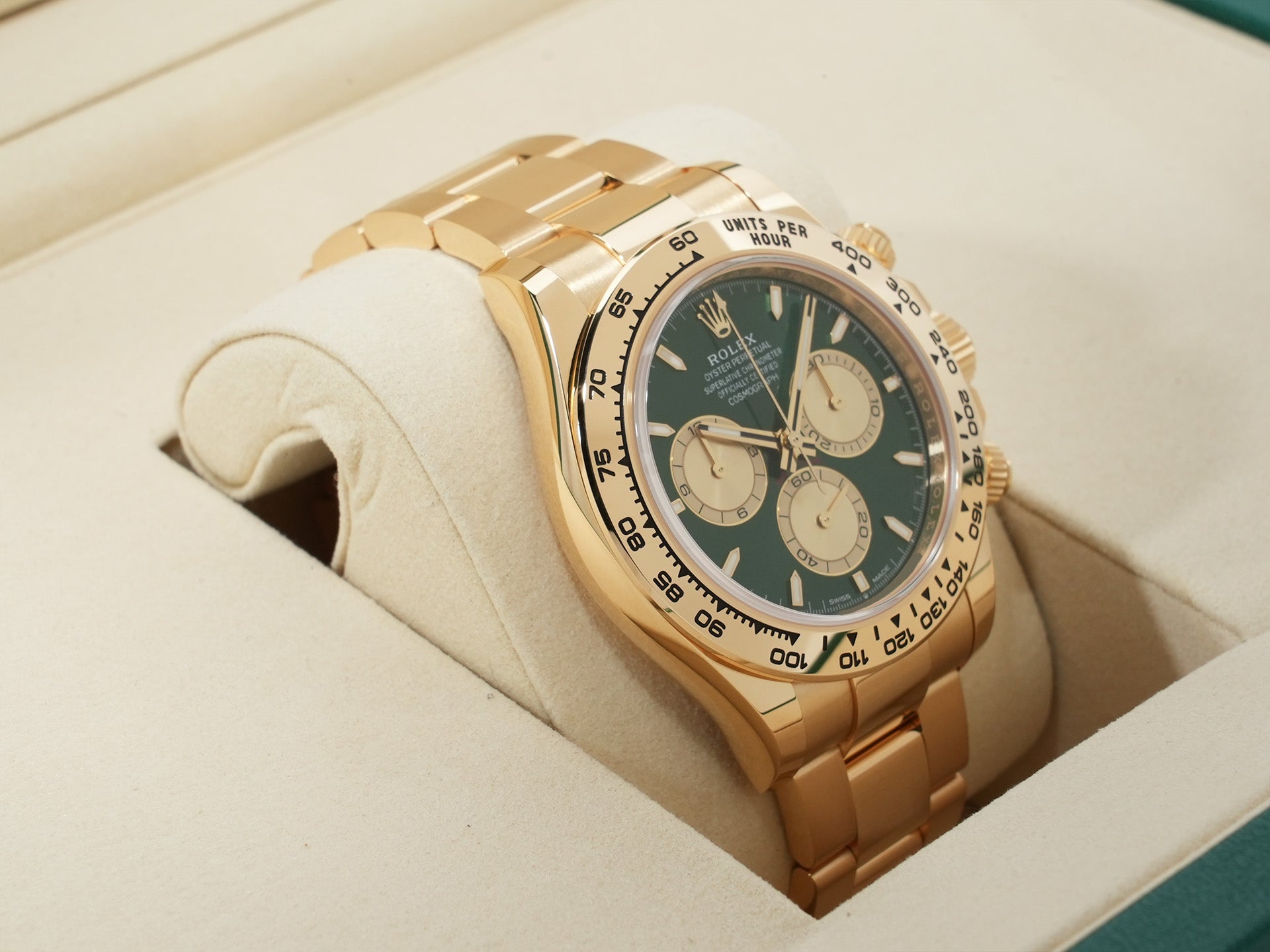 ロレックス デイトナ Ref.126508 イエローゴールド グリーン文字盤 未使用 y8bq48w6