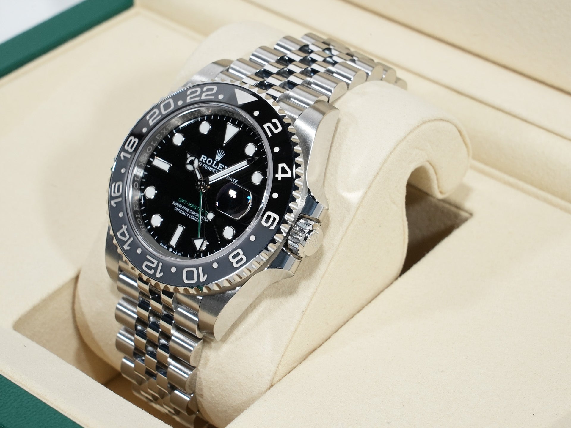 ロレックス GMTマスターII Ref.126710GRNR ステンレススチール ブラック文字盤 ジュビリーブレスレット 未使用 36ayjnfc