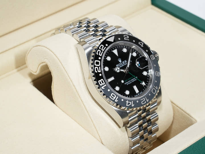 ロレックス GMTマスターII Ref.126710GRNR ステンレススチール ブラック文字盤 ジュビリーブレスレット 未使用 36ayjnfc