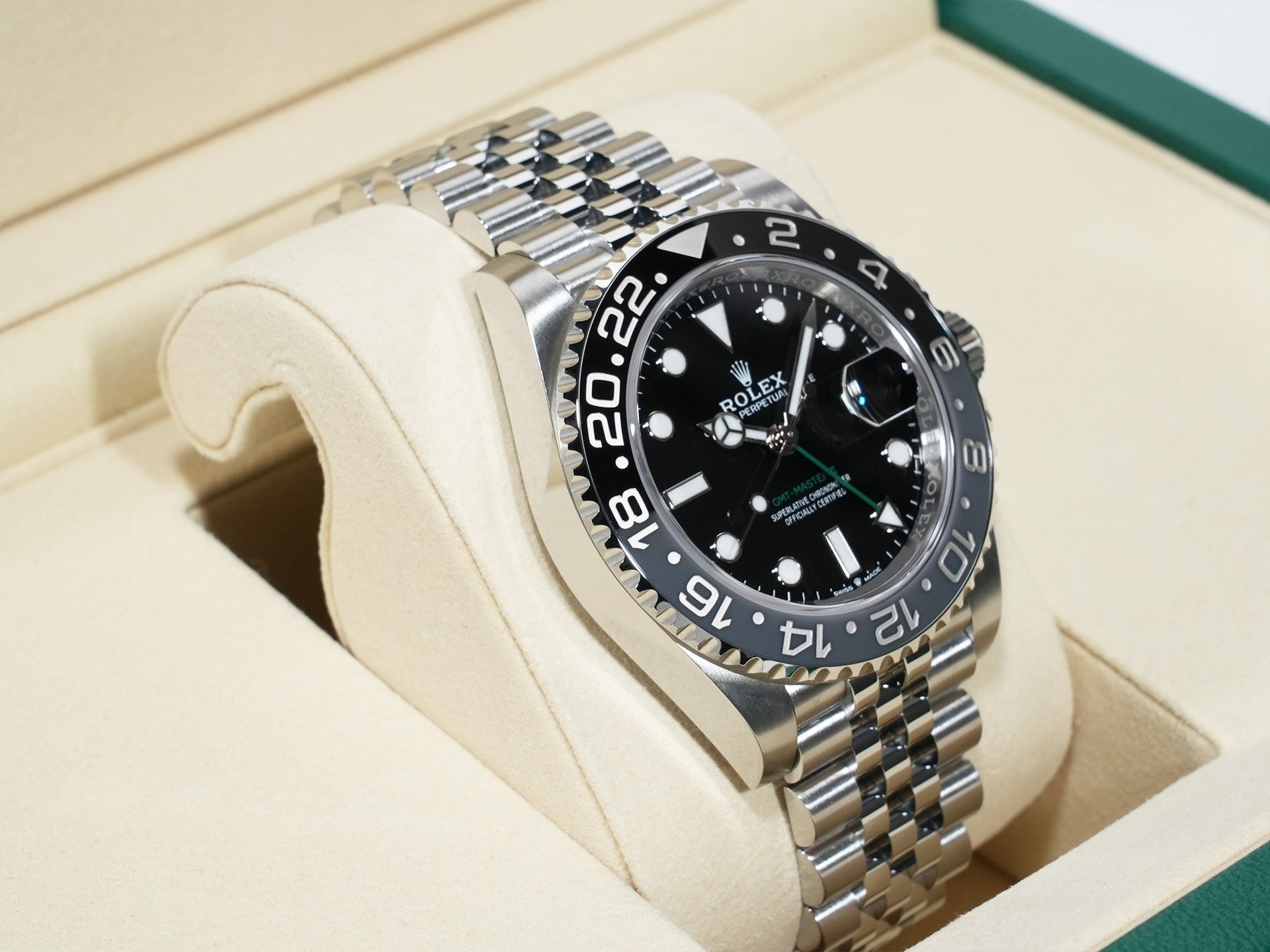 ロレックス GMTマスターII Ref.126710GRNR ステンレススチール ブラック文字盤 ジュビリーブレスレット 未使用 36ayjnfc