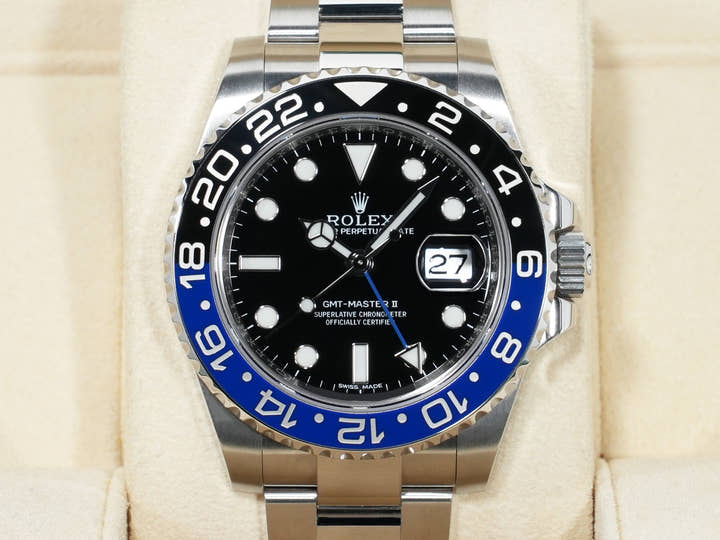 ロレックス GMTマスターII Ref.116710BLNR ステンレススチール ブラック文字盤 オイスターブレスレット 美中古 5r6p8cqh