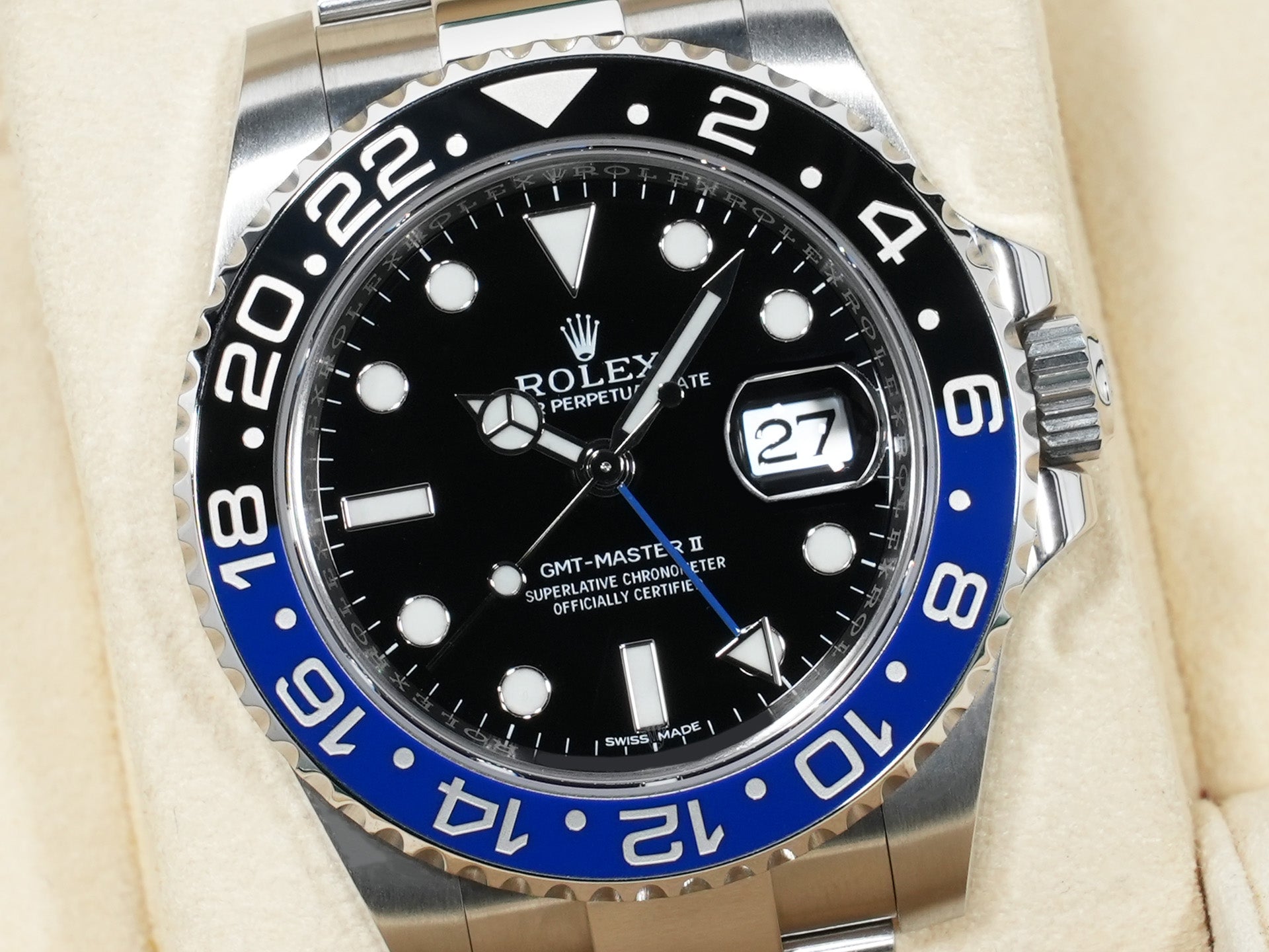 ロレックス GMTマスターII Ref.116710BLNR ステンレススチール ブラック文字盤 オイスターブレスレット 美中古 5r6p8cqh