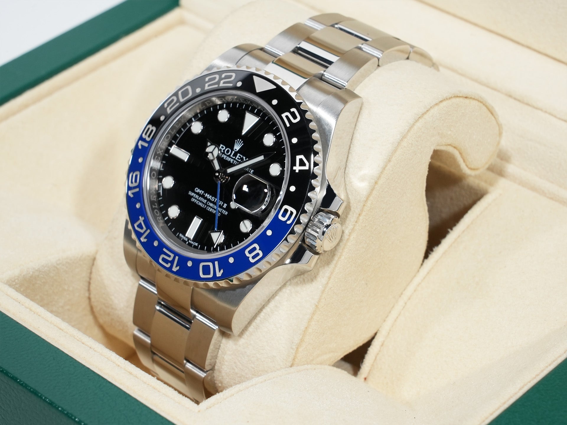 ロレックス GMTマスターII Ref.116710BLNR ステンレススチール ブラック文字盤 オイスターブレスレット 美中古 5r6p8cqh