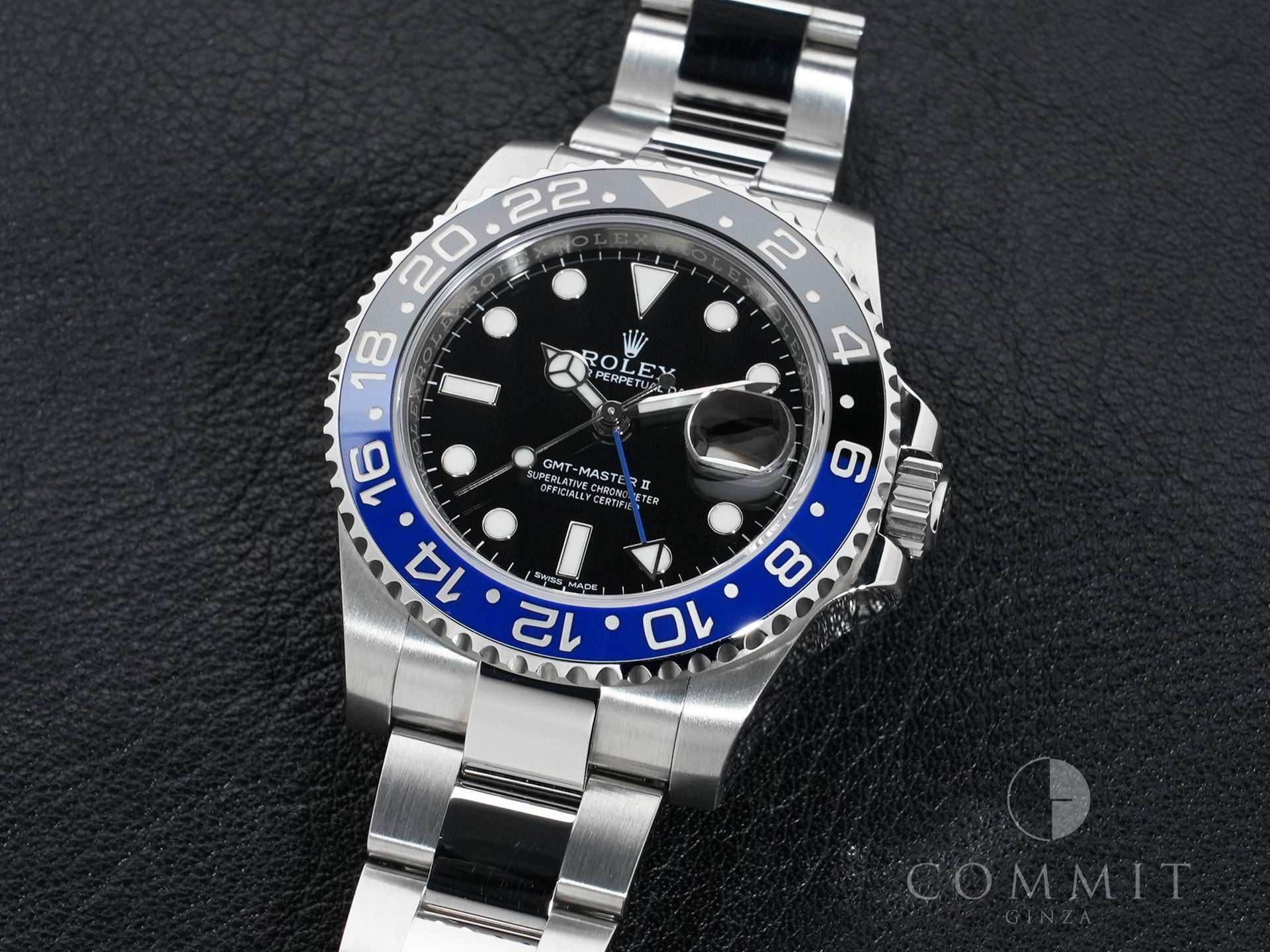 ロレックス GMTマスターII Ref.116710BLNR ステンレススチール ブラック文字盤 オイスターブレスレット 美中古 5r6p8cqh