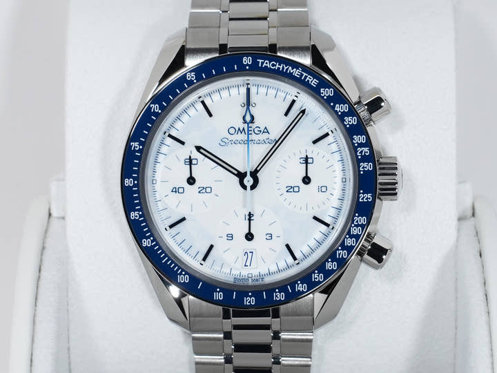 オメガ スピードマスター 38 ミラノ コルティナ2026 Ref.522.30.38.50.04.001 ステンレススチール ホワイトラッカー文字盤 未使用 erzkejak