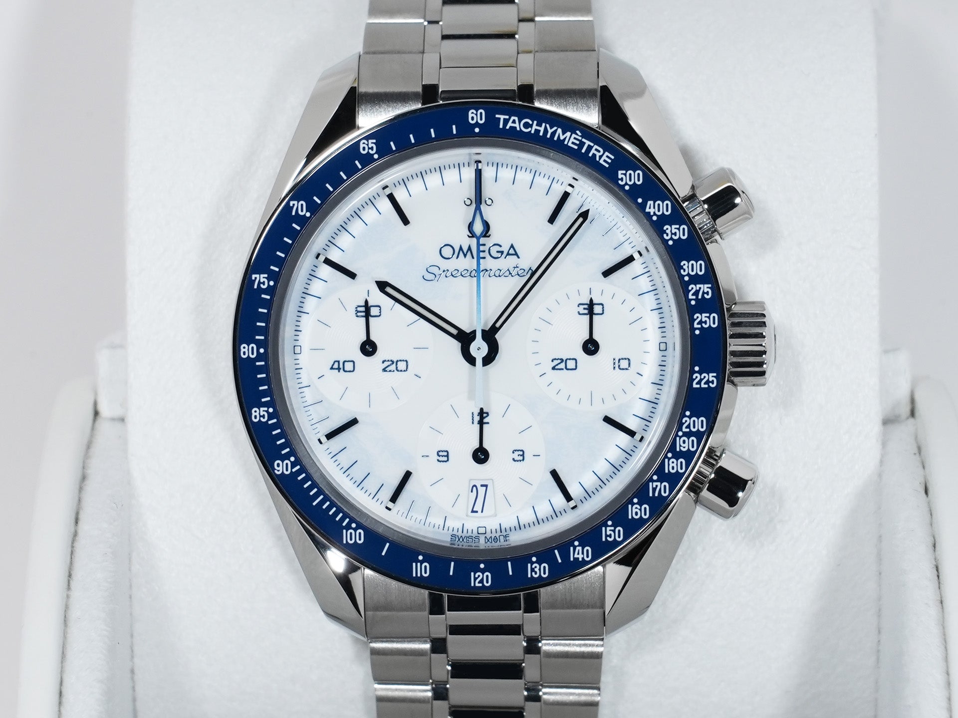 オメガ スピードマスター 38 ミラノ コルティナ2026 Ref.522.30.38.50.04.001 ステンレススチール ホワイトラッカー文字盤 未使用 erzkejak