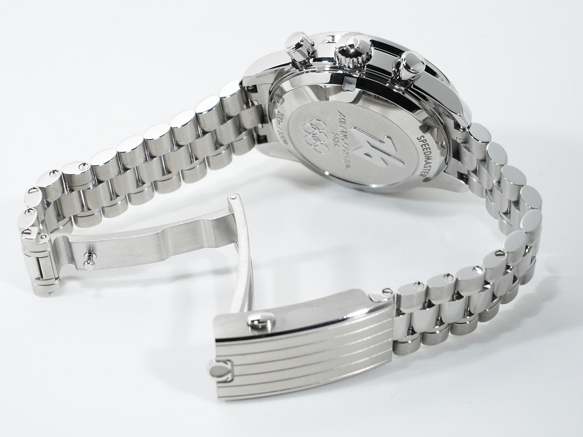 オメガ スピードマスター 38 ミラノ コルティナ2026 Ref.522.30.38.50.04.001 ステンレススチール ホワイトラッカー文字盤 未使用 erzkejak