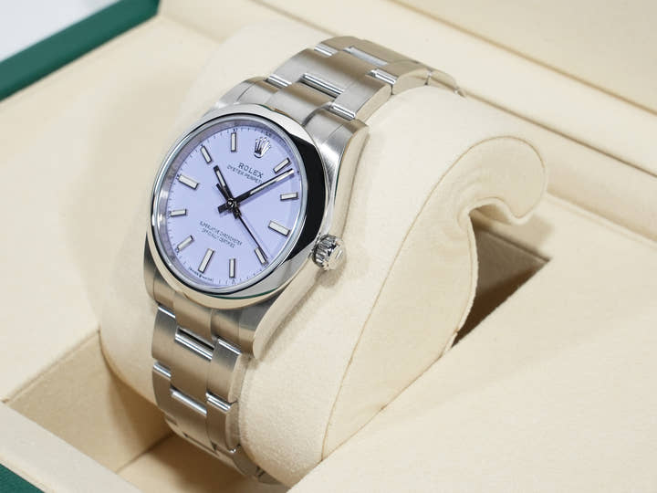 ロレックス オイスターパーペチュアル34 Ref.124200 ステンレススチール ラベンダー文字盤 未使用 xzxifv8s