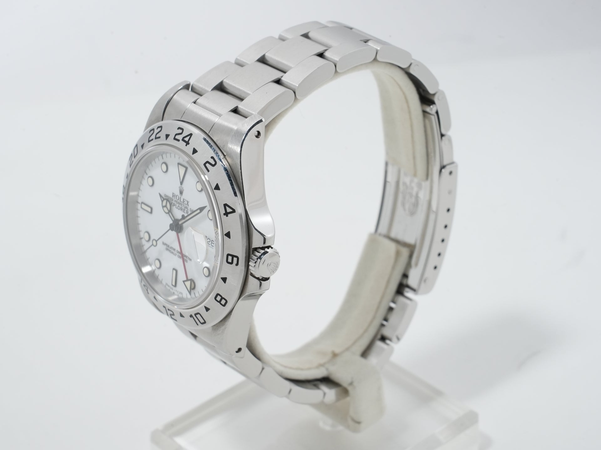 ロレックス エクスプローラーII Ref.16570 ステンレススチール ホワイト文字盤 オイスターブレスレット 中古 8coo564s