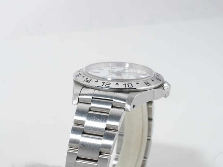 ロレックス エクスプローラーII Ref.16570 ステンレススチール ホワイト文字盤 オイスターブレスレット 中古 8coo564s