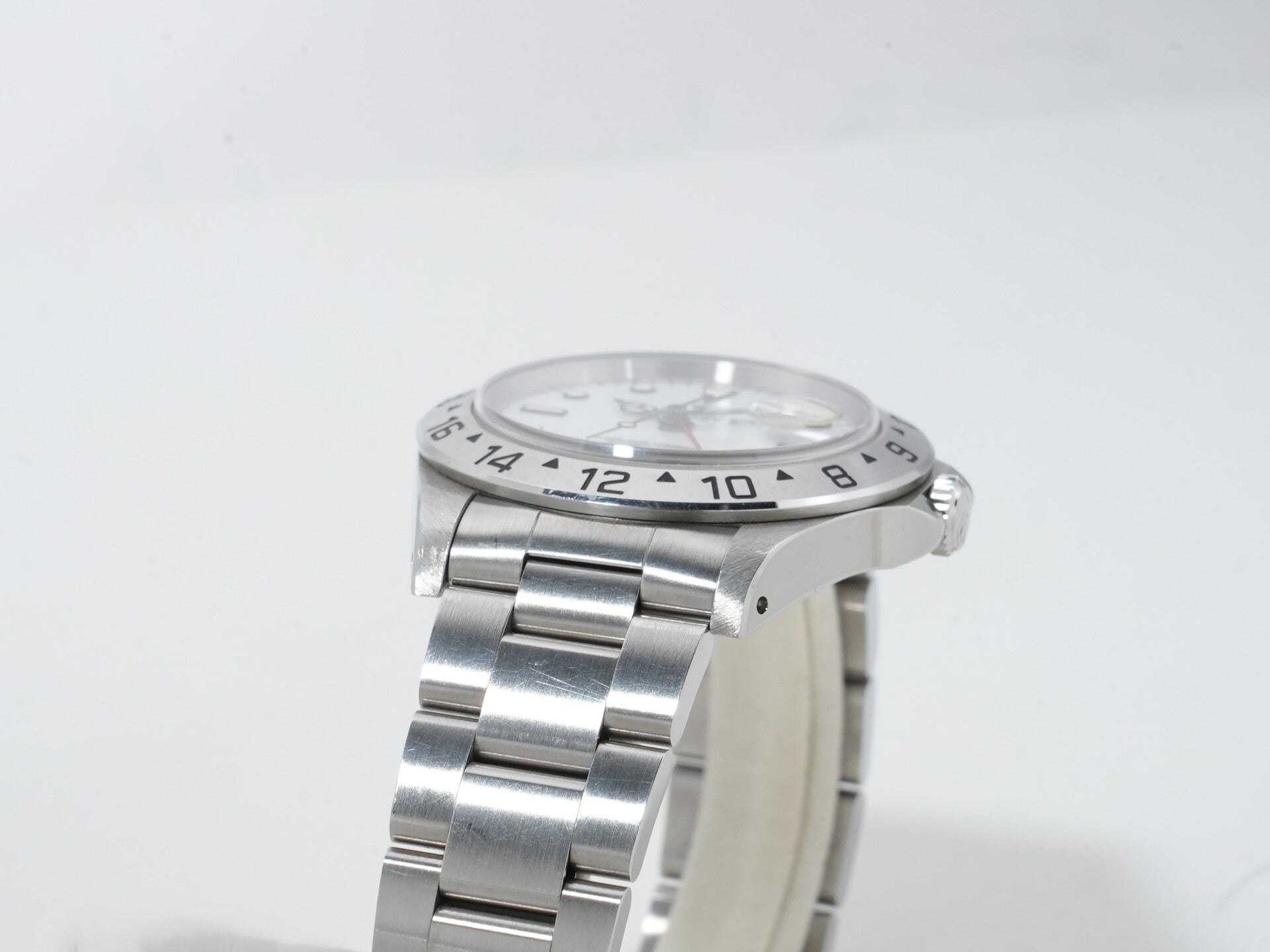 ロレックス エクスプローラーII Ref.16570 ステンレススチール ホワイト文字盤 オイスターブレスレット 中古 8coo564s