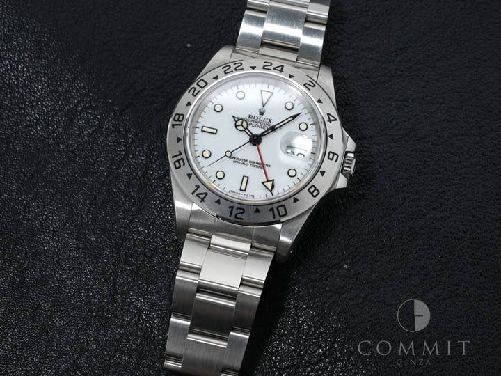ロレックス エクスプローラーII Ref.16570 ステンレススチール ホワイト文字盤 オイスターブレスレット 中古 8coo564s