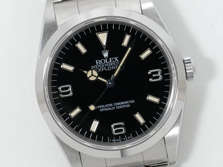 ロレックス エクスプローラーI Ref.14270 ステンレススチール ブラック文字盤 オイスターブレスレット 中古 pphkaqn5