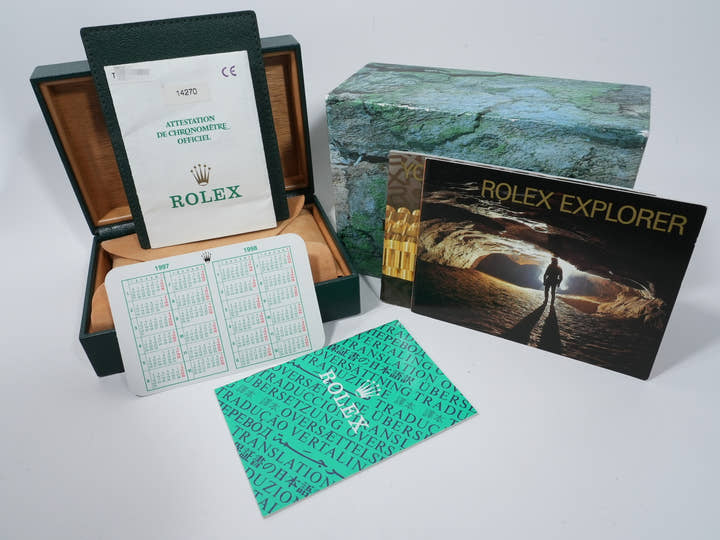 ロレックス エクスプローラーI Ref.14270 ステンレススチール ブラック文字盤 オイスターブレスレット 中古 pphkaqn5