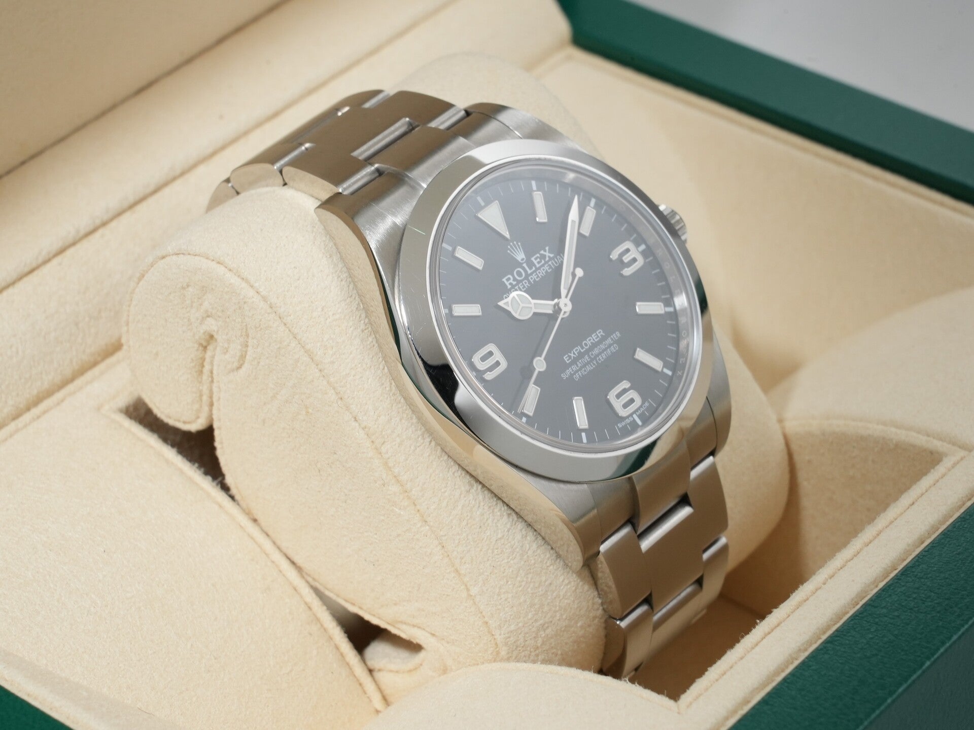 ロレックス エクスプローラーI Ref.214270 ステンレススチール ブラック文字盤 オイスターブレスレット 中古 h3o2vbiz