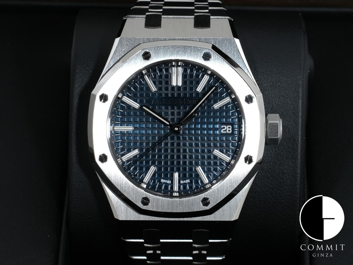 オーデマピゲ ロイヤルオーク Ref.15550ST.OO.1356ST.06 ステンレススチール ナイトブルー文字盤 美品 rvycczv9