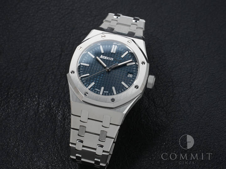 オーデマピゲ ロイヤルオーク Ref.15550ST.OO.1356ST.06 ステンレススチール ナイトブルー文字盤 美品 rvycczv9