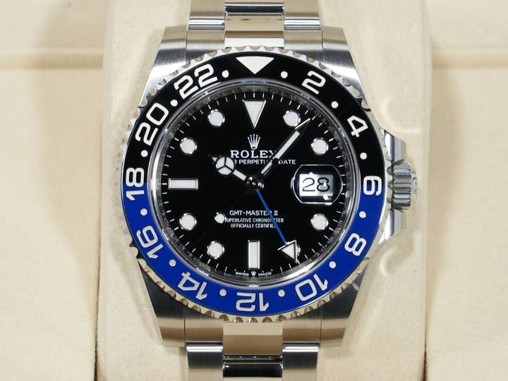 ロレックス GMTマスターII Ref.126710BLNR ステンレススチール ブラック文字盤 オイスターブレスレット 未使用 vha9tg7f